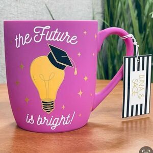 NWT Luna & Sage The future is bright Prom Graduation Purple Ceramic Mug